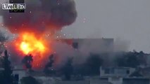 A Syrian rebel blows a regime tank to pieces with a TOW ATGM on the Zughba front