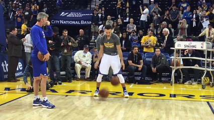 Stephen Currys Full Pre-Game Routine for Trail Blazers/Warriors!