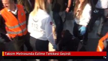 Taksim Metrosunda Ezilme Tehlikesi Geçirdi