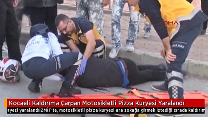Kocaeli Kaldırıma Çarpan Motosikletli Pizza Kuryesi Yaralandı
