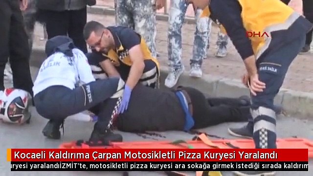 Kocaeli Kaldırıma Çarpan Motosikletli Pizza Kuryesi Yaralandı