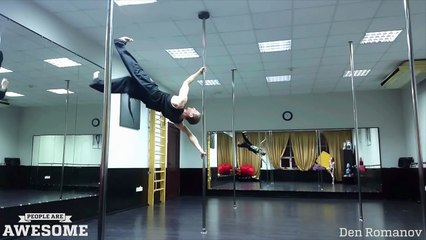 Walking on air! Amazing anti-gravity pole stepping! | Daily Funny | Funny Video | Funny Clip | Funny Animals