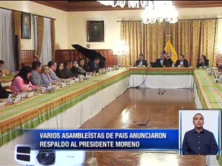 Asambleístas de AP que respaldan consulta popular se reunieron con el presidente Lenín Moreno