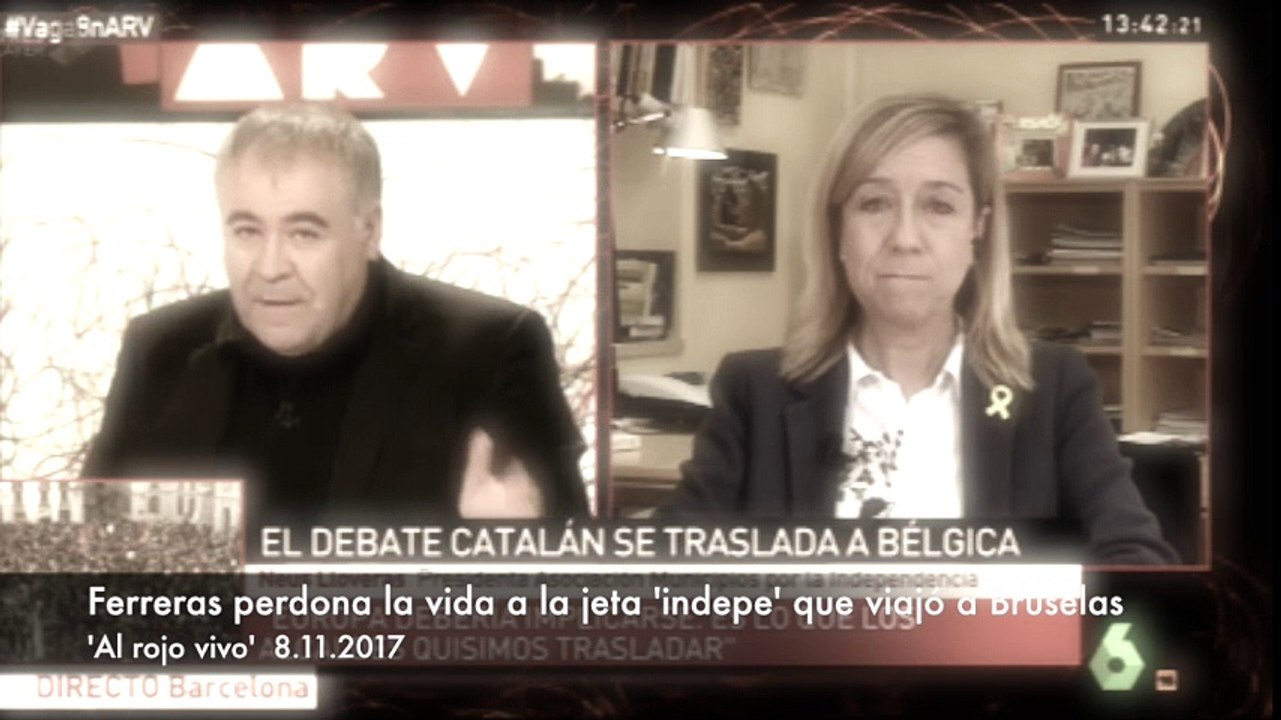 Ferreras perdona la vida a la jefa de los jetas independentistas.