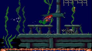 Ariel - The Little Mermaid (Sega Genesis) Full Walkthrough on Difficult