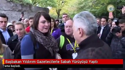 Başbakan Yıldırım Gazetecilerle Sabah Yürüyüşü Yaptı