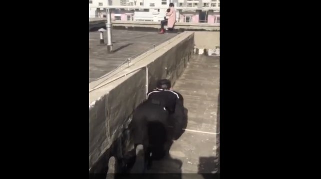 Sauvée avant de sauter dans le vide avec sa fille du toit d'un immeuble !