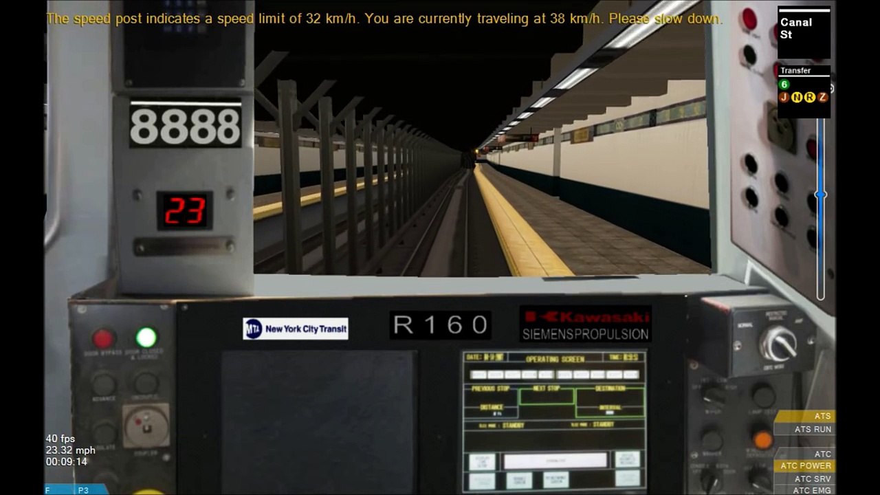 OpenBVE HD: Operating NYC Subway R160B Siemens Q Train (57th St.-7th Ave to Coney Island)