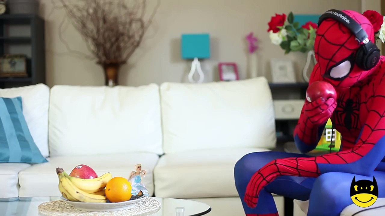 Frozen Elsa & Spiderman DISAPPEAR Joker Feet Pink Spidergirl gross tongue Elsa Funny Superheroes