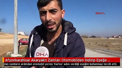 Afyonkarahisar Akaryakıt Zamları Otomobilden İndirip Eşeğe Bindirdi