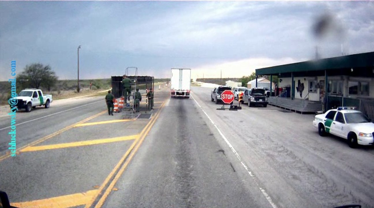 Boarder Patrol Station, Texas, US-90 West, near Comstock///Grenzschutzkontrolle in Texas///LKW Fahren USA