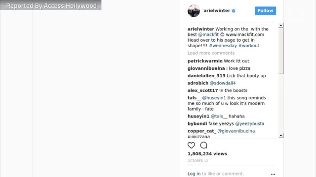 Ariel Winter Displays Her Weightlifting Skills