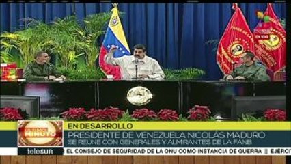Pdte. Maduro se reúne con generales y almirantes de la Fuerza Armada