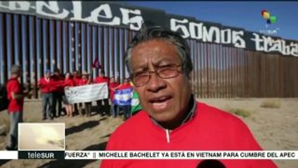 Agricultores de varios países protestan contra el muro de Donald Trump