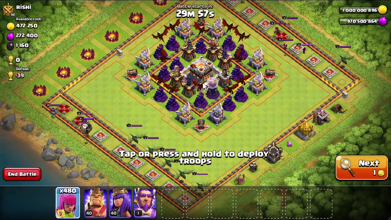 Clash of clans: TH9 attack strategy!
