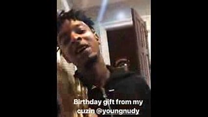 21 Savage Receives a Gold 44 Magnum Desert Eagle For His Birthday