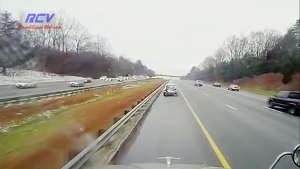 Car Driver Brake Checks A Semi And Pays The Price