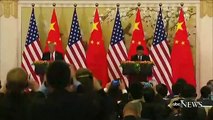 Pres. Donald J. Trump and Chinese President Xi Jinping hold a joint press conference