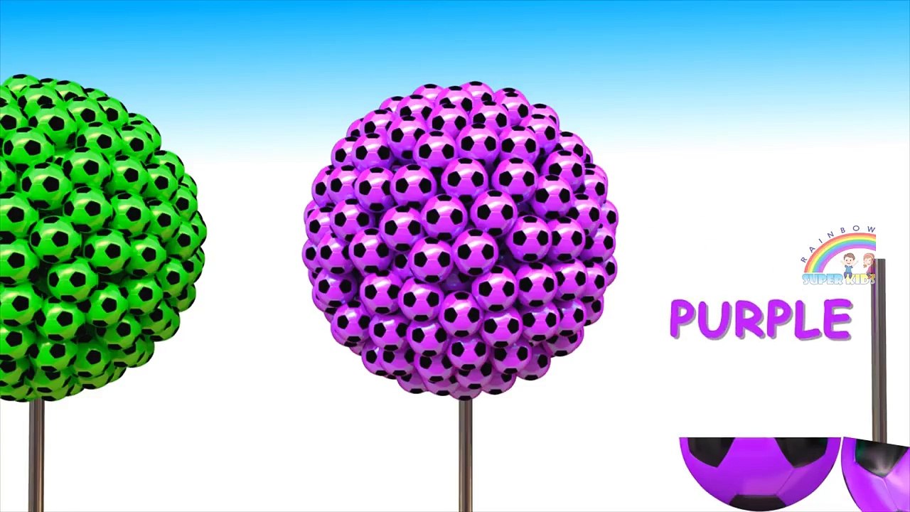 learn colors with soccer balls for Kids | Colors for Children Learn with Soccer Balls