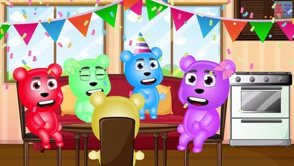Mega Gummy Bear crying in Washing Machine finger family song for kids
