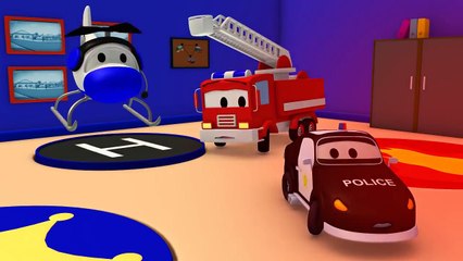 La Super Patrouille, camion pompier et voiture de police - la sirène d'Amber a été volée à Car City