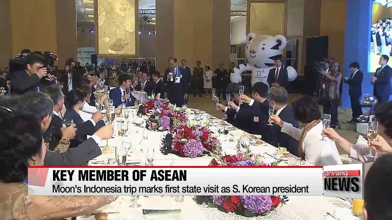 Moon speaks to business leaders from Seoul, Jakarta... one-on-one with Joko Widodo later in the day