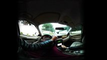 360° VR VIDEO - Distracted Driver in First Person- Fatal Car Crash Accident in Jaguar-jvCKXADeW34