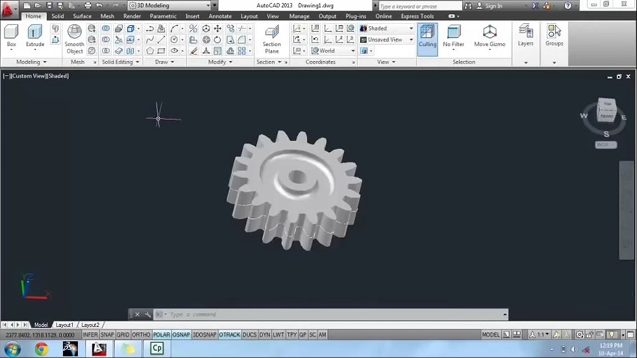 AutoCAD 3D Gear Tutorial
