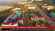 Çanakkale Çomü, Yeşil Kampus Projesi ile Kendi Elektriğini Üretecek