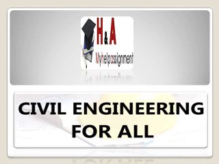 Civil engineering homework Help