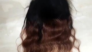 Ombre Color Human Hair Lace Wigs