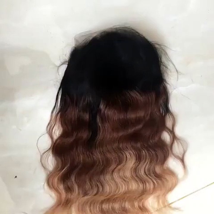 Ombre Color Human Hair Lace Wigs