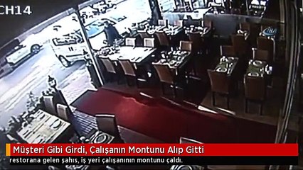 Müşteri Gibi Girdi, Çalışanın Montunu Alıp Gitti