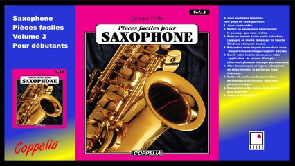 Partitions - Pièces faciles pour Saxophone vol.3 - pour débutants