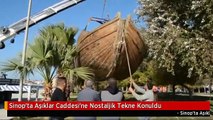Sinop'ta Aşıklar Caddesi'ne Nostaljik Tekne Konuldu