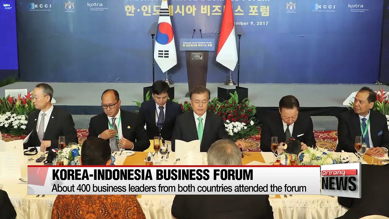 Pres. Moon attends 'S. Korea-Indonesia business forum,' stresses need for econmic and diplomatic cooperation with ASEAN