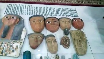 مباحث السياحة تضبط متحف قطع أثرية متنقل قبل بيعه بالفيوم (صور)