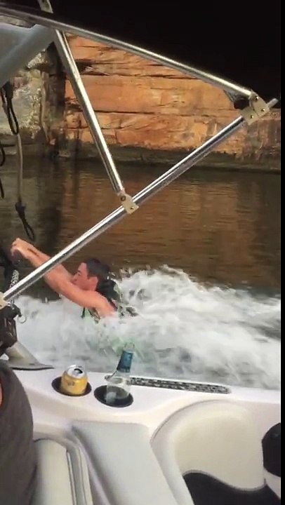 Barefoot Skiing Beer Chug Epic Fail