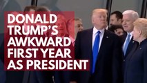 Donald Trump's awkward first year as president