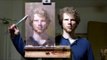 Artist Creates Incredible Self Portrait Using Mirror Technique