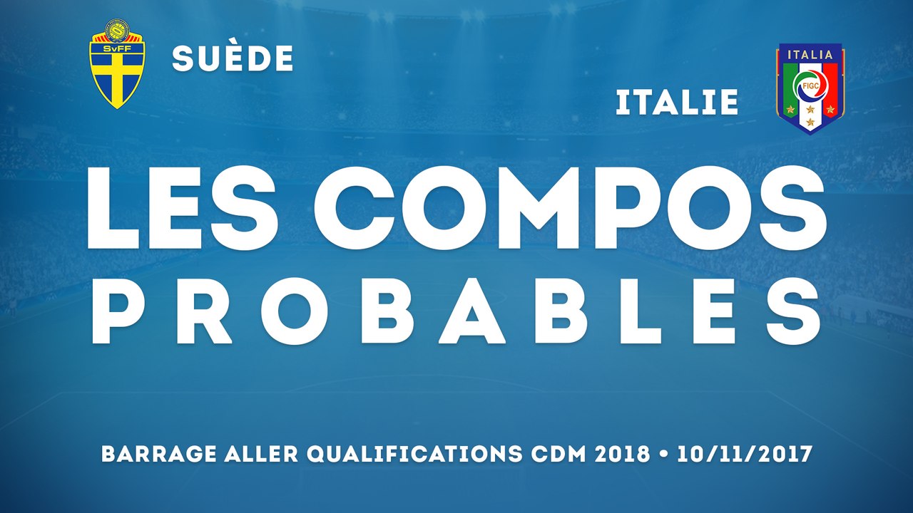 Les compos probables de Suède-Italie