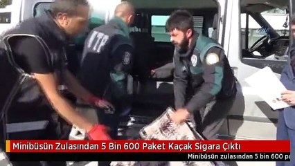 Minibüsün Zulasından 5 Bin 600 Paket Kaçak Sigara Çıktı