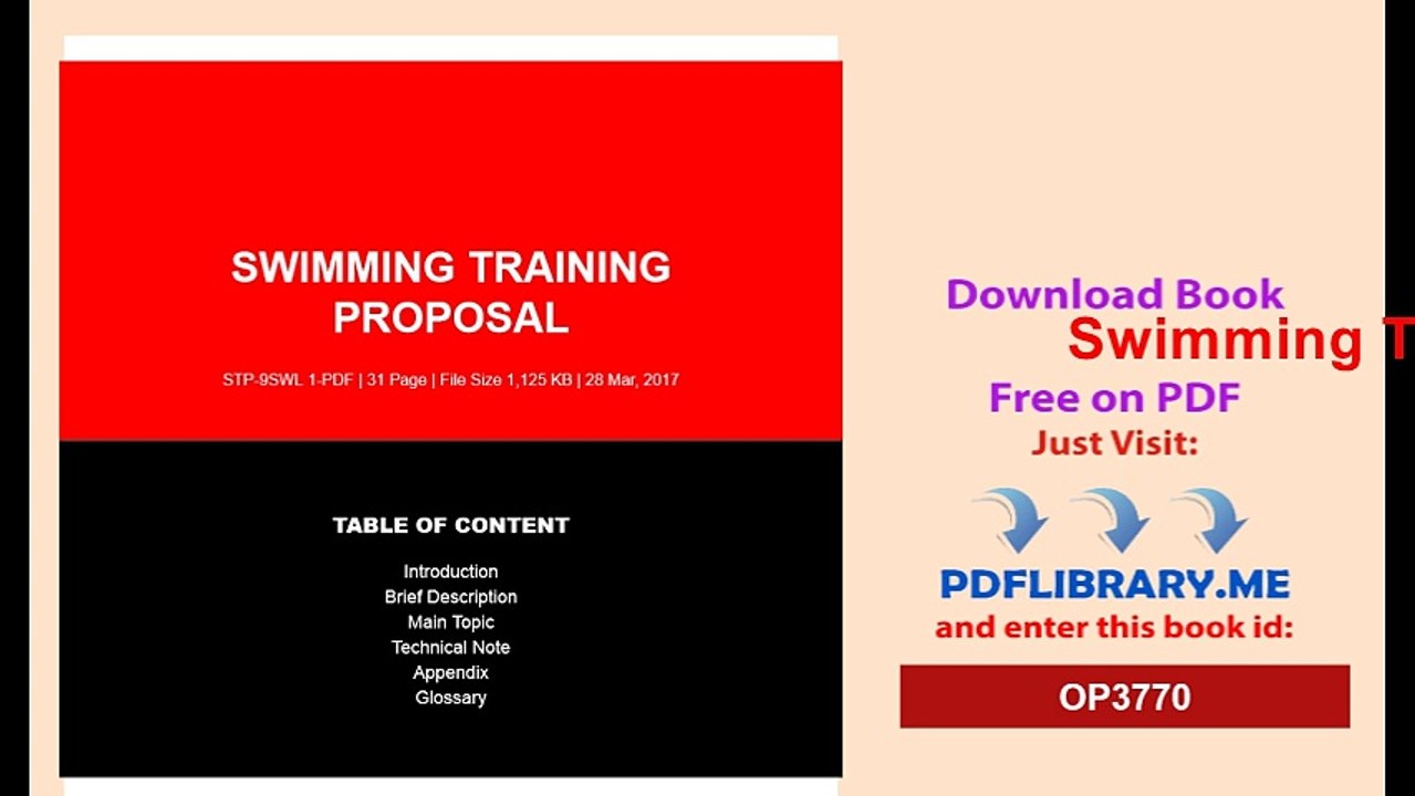Swimming Training Proposal