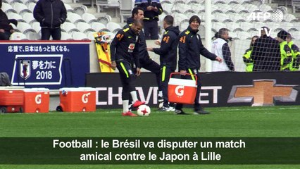 Football: entraînement du Brésil avant l'amical face au Japon