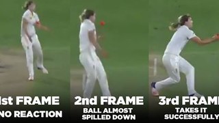 Ellyse Perry couldn’t stop laughing after catching one out of nowhere