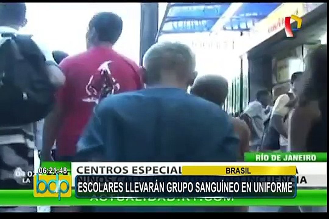 Brasil: niños tendrán que llevar escrito su grupo sanguíneo en el uniforme escolar