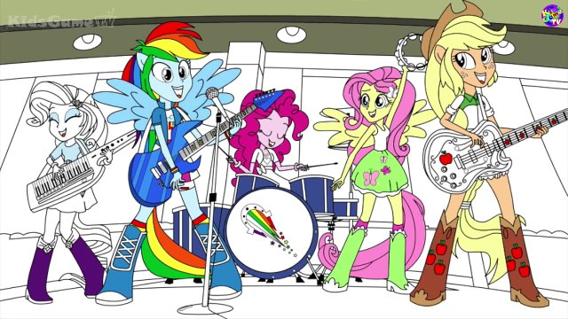 My Little Pony Coloring Book - Equestria Girls Rainbow Rocks - MLP Coloring Pages For Kids