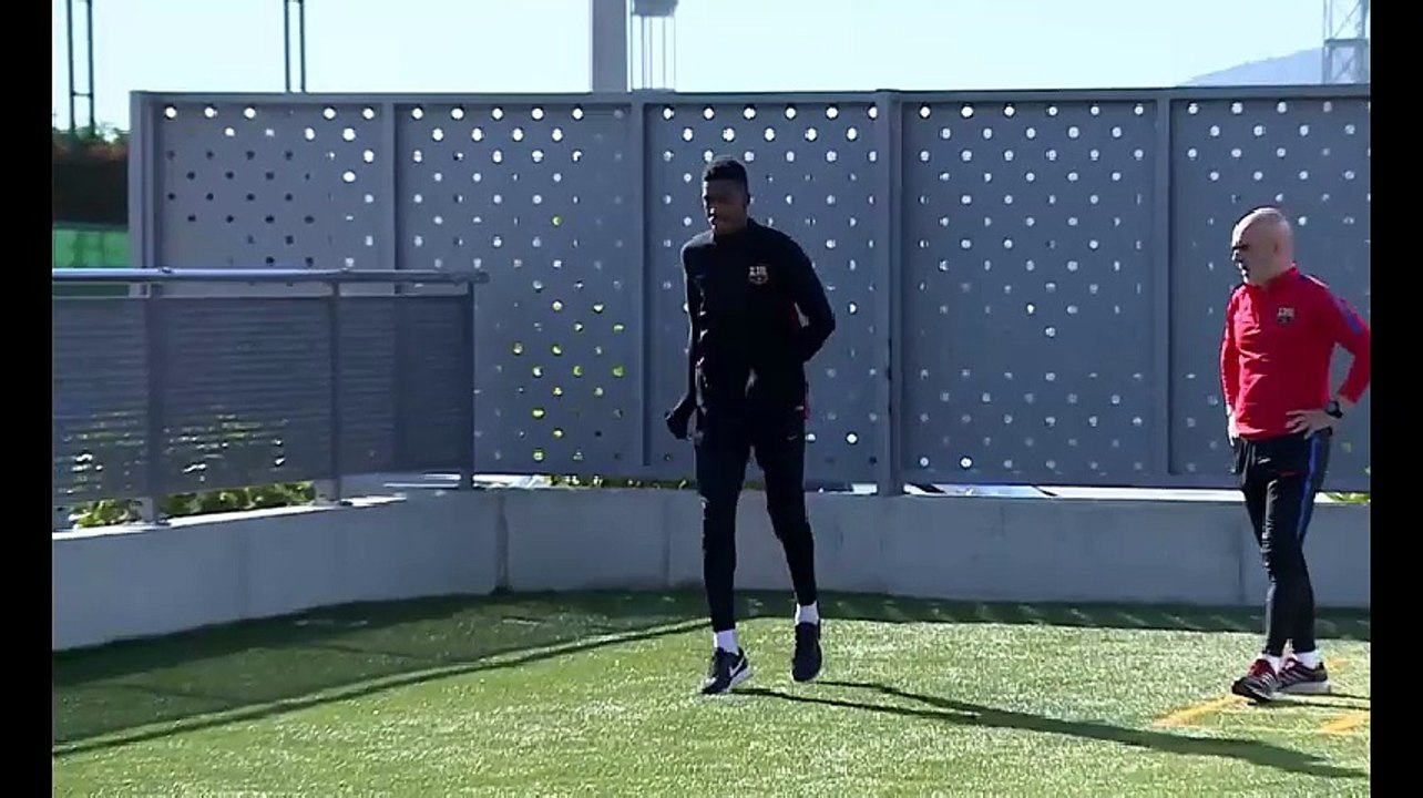 Ousmane Dembele back in training, individual recovery