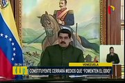 Venezuela: constituyente de Maduro cerrará medios que “fomenten el odio”