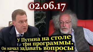 Интервью Шувалова главреду Венедиктову. У Путина на столе три экономические программы. 02.06.17